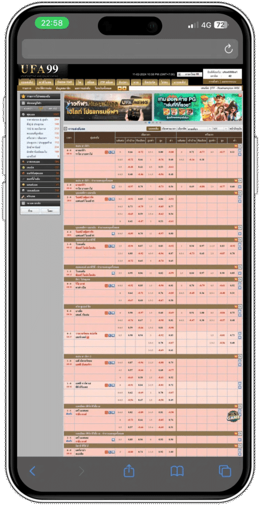 อัพเดตตารางแข่งขัน